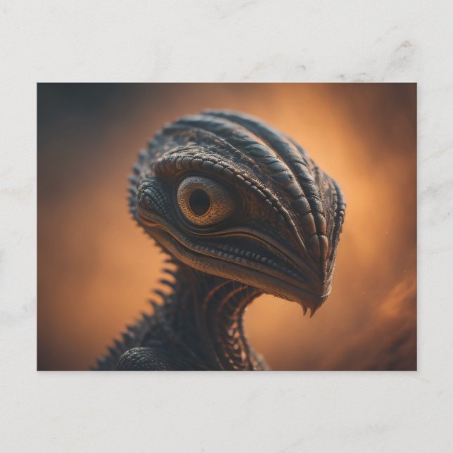 Reptilian UFO Postkarte (Vorderseite)