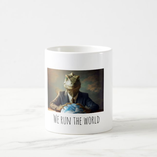 Reptilians Run The World Kaffeetasse (Mittel)