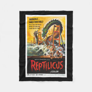 Reptilicus Monster-Filmdecke Fleecedecke
