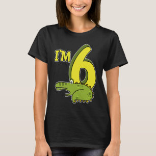 Reptilien 6. Geburtstag Krokodile Reptile Eigentüm T-Shirt