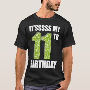 Reptilien Es ist 11. Geburtstag Schlangen Reptile T-Shirt