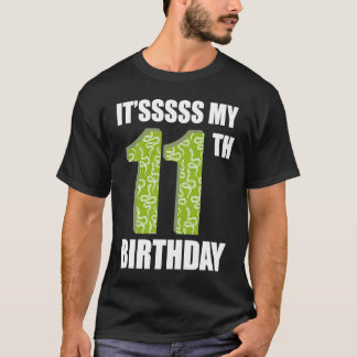 Reptilien Es ist 11. Geburtstag Schlangen Reptile T-Shirt