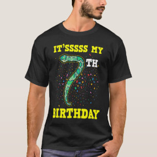 Reptilien Es ist 7. Geburtstag Schlangen Reptile G T-Shirt