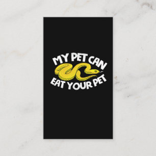 Reptilien Lover Ball Python Yellow Rat Corn Schlan Visitenkarte