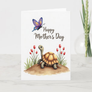 Reptilien-Muttertags-Karte mit Blumen Karte