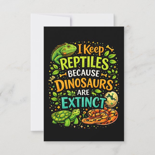 Reptilien regieren dankeskarte (Vorderseite)