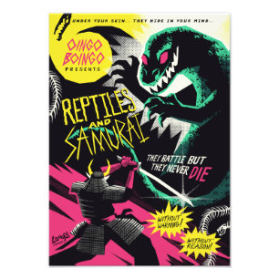Reptilien und Samurai-Kunstprint Fotodruck