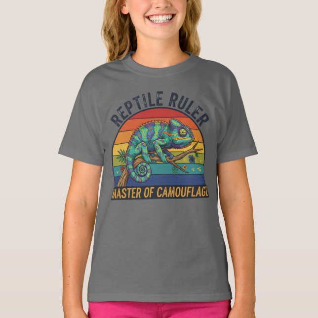 Reptilienherrscher Chamäleon T-Shirt (Vorderseite)