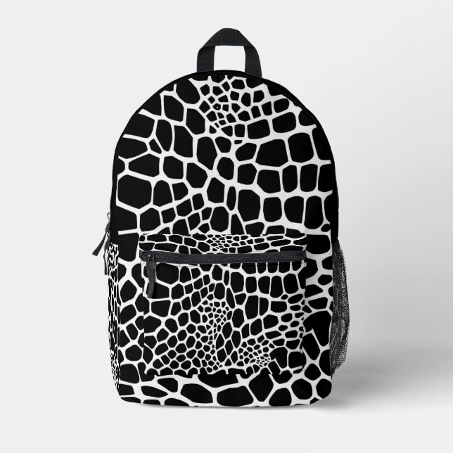 Reptilientienprint Bedruckter Rucksack (Vorderseite)
