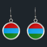 Republic of Karelia Flag Ohrringe<br><div class="desc">Patriotic flag of Republic of Karelia.</div>
