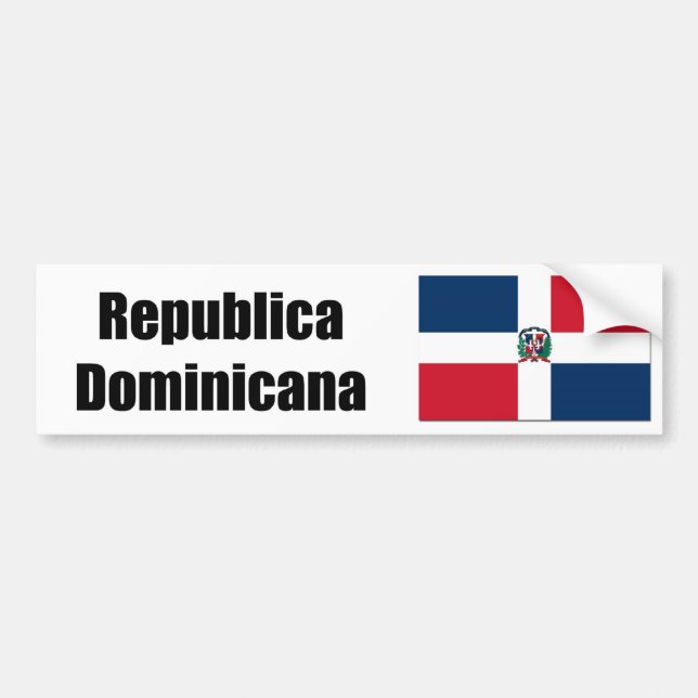 Republica Domincana D.R> Flagge Autoaufkleber (Vorne)
