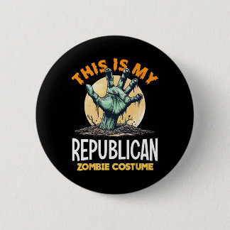 Republican Halloween Zombie Matching Costume  Button