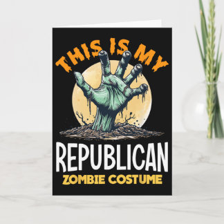 Republican Halloween Zombie Matching Costume  Karte