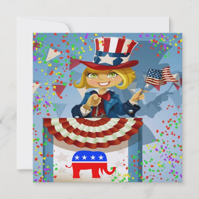 Republican Patriotic Invitation - srf Einladung (Vorderseite)