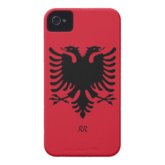 Republik- Albanienflaggen-Eagle iPhone 4/4S Fall Case-Mate iPhone Hülle (Rückseite)