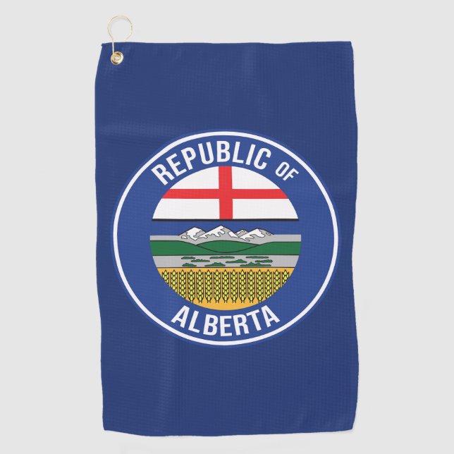 Republik Alberta WEXIT Golfhandtuch (Vorderseite)
