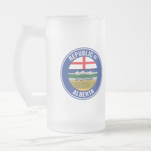 Republik Alberta WEXIT Mattglas Bierglas (Links)