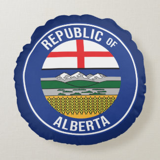 Republik Alberta WEXIT Rundes Kissen