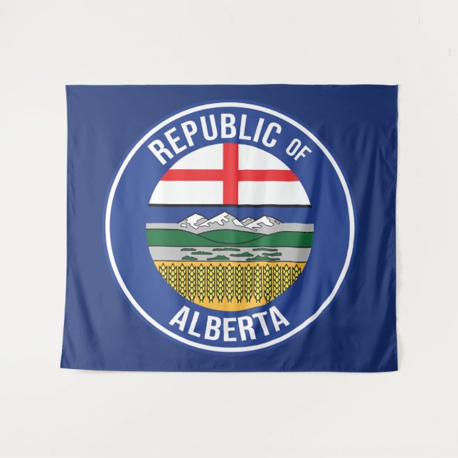 Republik Alberta WEXIT Wandteppich (Vorderseite (Horizontal))