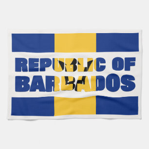 Republik Barbados Geschirrtuch