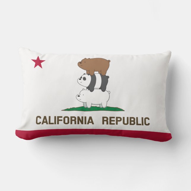 Republik Califorina Bearstack Lendenkissen (Vorderseite)