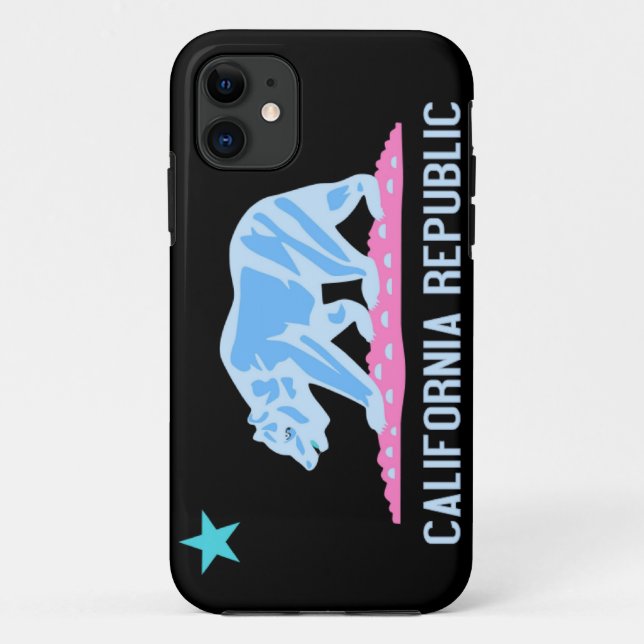 Republik California Bear Flag - iPhone Case (Rückseite)