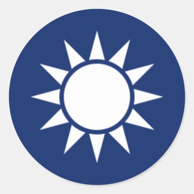 Republik China Roundel Runder Aufkleber (Vorderseite)