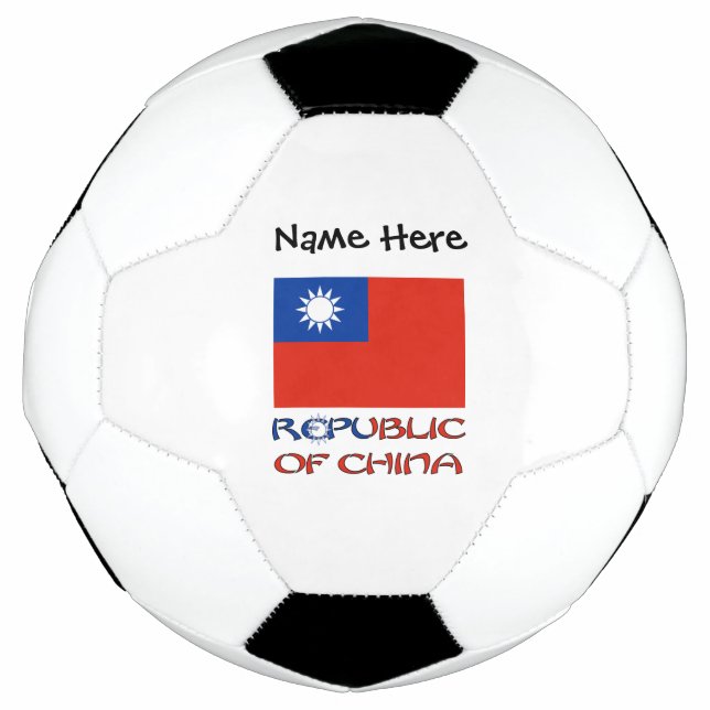Republik China Taiwan Flaggenstaat Personalisiert Fußball (Vorderseite)