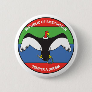 Republik des Emergistan Logoknopfes Button