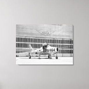 Republik F-84F auf dem Ramp am Moffett Field Leinwanddruck