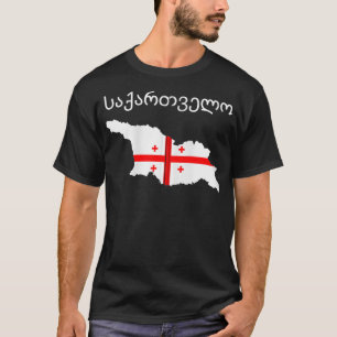 Republik Georgien-Flagge Georgische Wurzeln Gesch T-Shirt