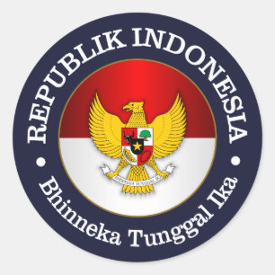 Republik Indonesien Runder Aufkleber