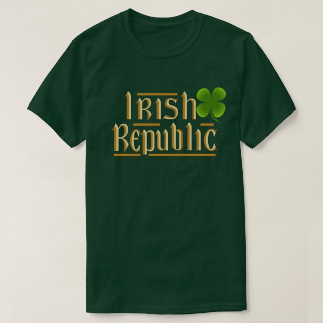 Republik- Irlandseiten-Klee T-Shirt (Design vorne)