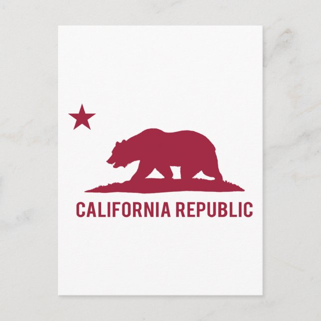 Republik Kalifornien - Basic - Red Postkarte (Vorderseite)