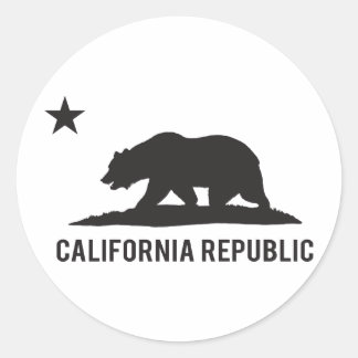 Republik Kalifornien - Basic Runder Aufkleber
