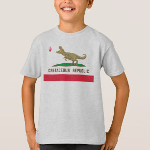 Republik Kalifornien Flag T-rex Dinosaurier T-Shirt