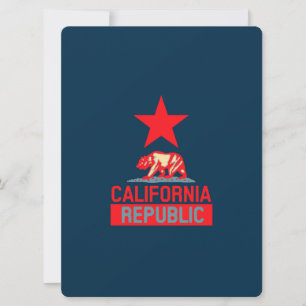 Republik Kalifornien im Stil auf blau
