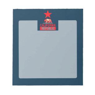 Republik Kalifornien im Stil der urbanen Hoffnung Notizblock