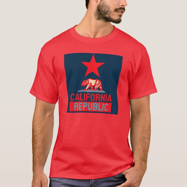 Republik Kalifornien im Stil der urbanen Hoffnung T-Shirt (Vorderseite)
