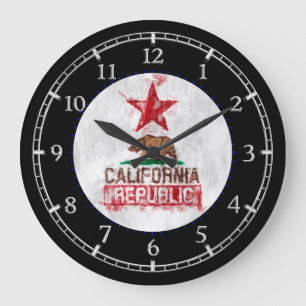 Republik Kalifornien - Painterly Style Dial Große Wanduhr