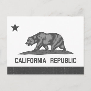 Republik Kalifornien (Schwarz) Postkarte