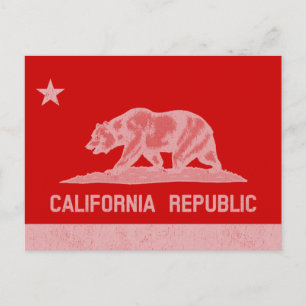 Republik Kalifornien (Weiß) Postkarte