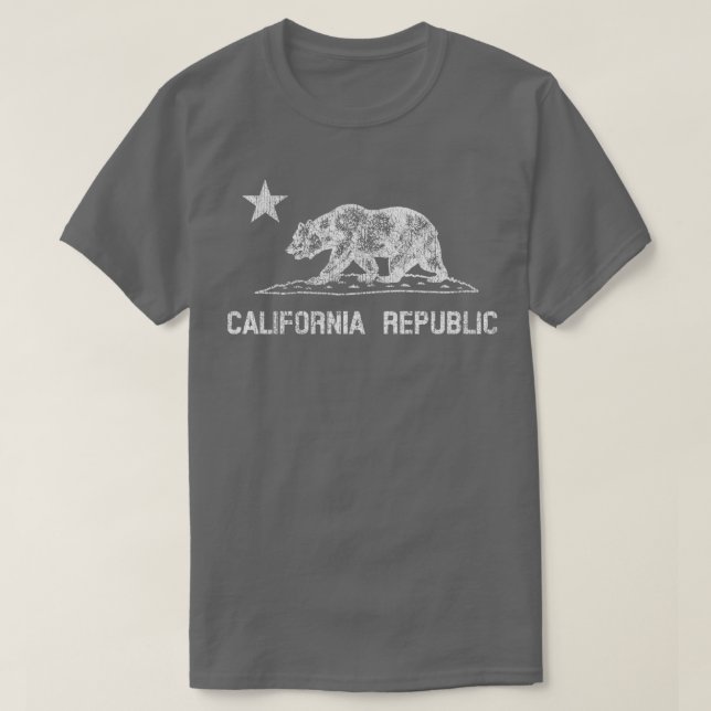 Republik Kalifornien - Weißer Not leidende Staatsf T-Shirt (Design vorne)