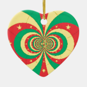 Republik Kamerun fünfzackiger Stern Keramik Ornament