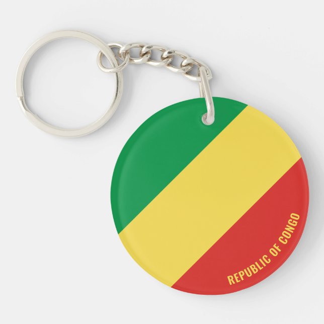 Republik Kongo Charming Patriotic Schlüsselanhänger (Vorderseite)