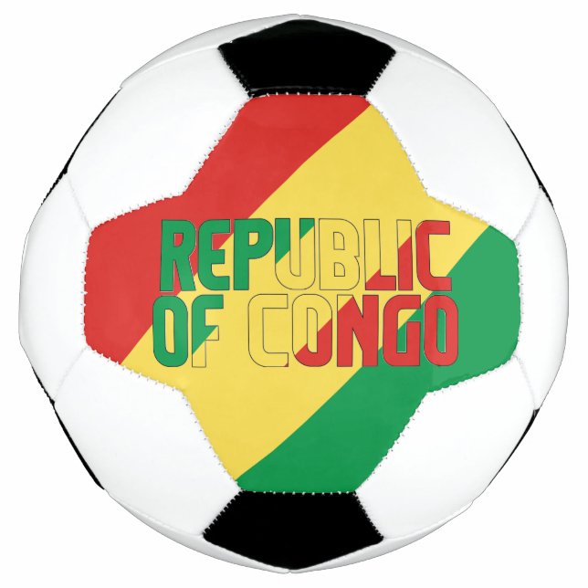 Republik Kongo Flag Adorable Patriotic Fußball (Vorderseite)