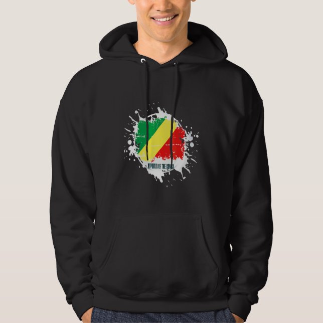 Republik Kongo Splash Hoodie (Vorderseite)
