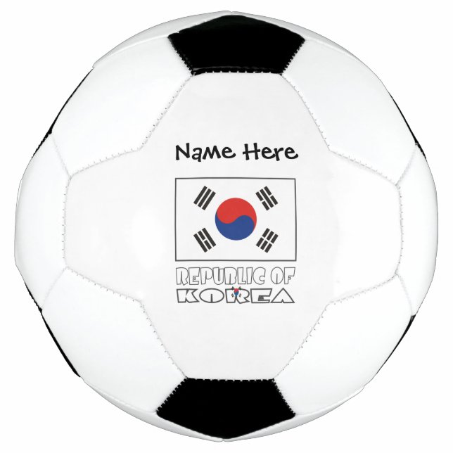 Republik Korea Südkoreanische Flagge Personalisier Fußball (Vorderseite)