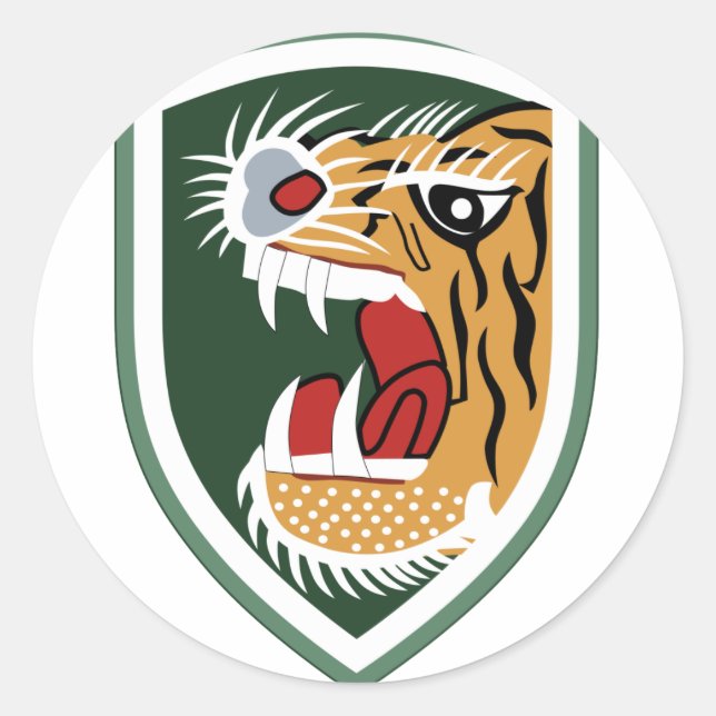 REPUBLIK KOREA TIGER DIVISION MILITARY PATCH RUNDER AUFKLEBER (Vorderseite)