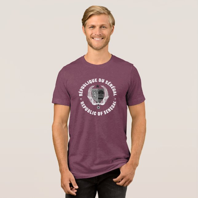 Republik Senegal Tri-Blend Shirt (Vorderseite voll)